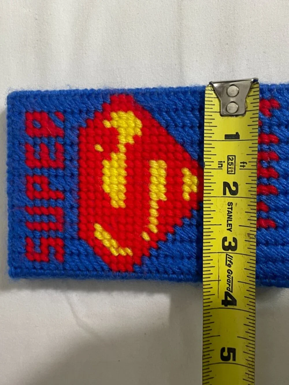 Handmade Superman Yarn Plastic Canvas Mini Notebook Cover Journal Holder DC Hero